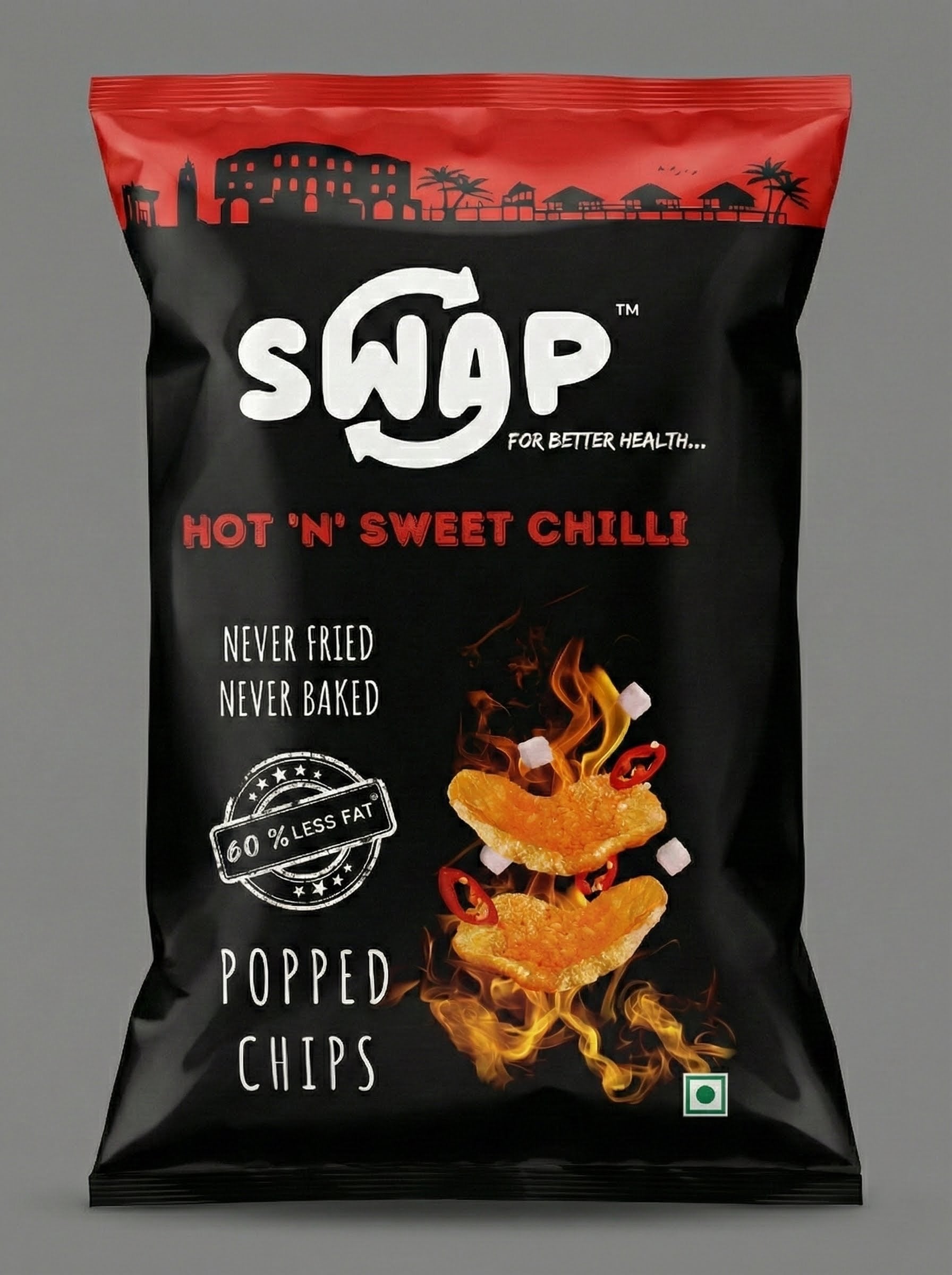SWAP Hot 'n' Sweet Chilli Popped Chips